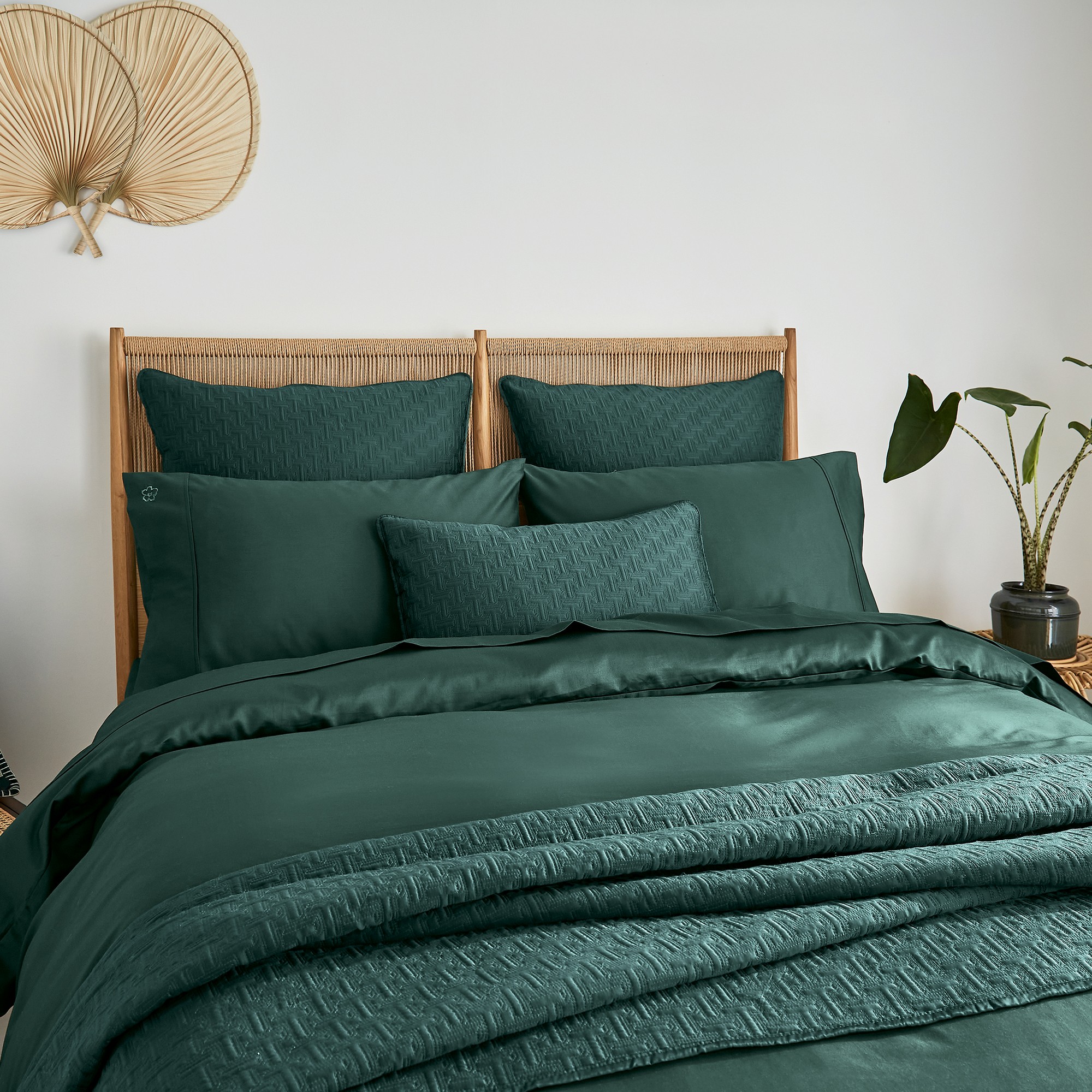 Forest green pillow shams sale